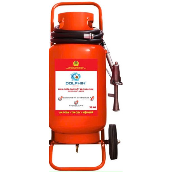 Bình chữa cháy bột ABC xe đẩy Dolphin DPA-ABC35